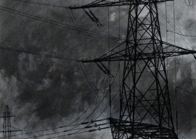 9 janvier bleu, gravure, 2018