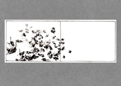 Abeilles, Lavis 2021, 12.5x30 7cm 7