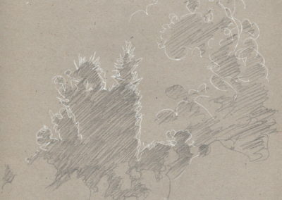 Encre blanche et crayon 2015, 21x29.7cm 2