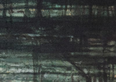 Jeux d'eau, Acryl sur jute 2001, 40x40cm 2