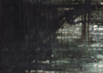 Jeux d'eau, Acryl sur jute 2001, 40x40cm 3